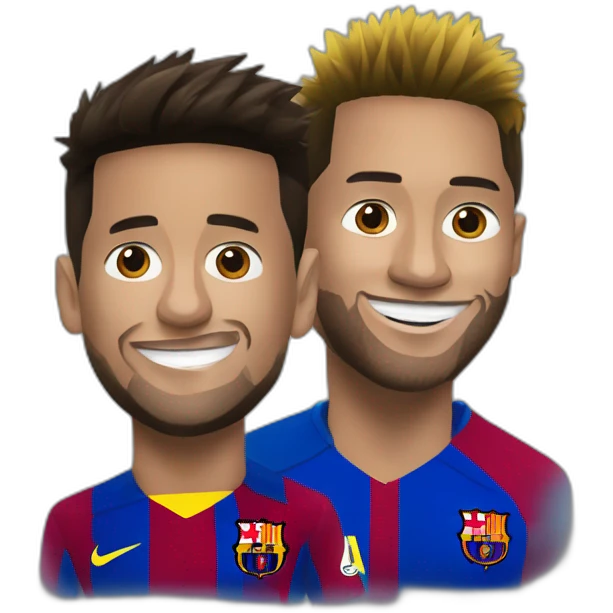 Neymar jr et messi emoji