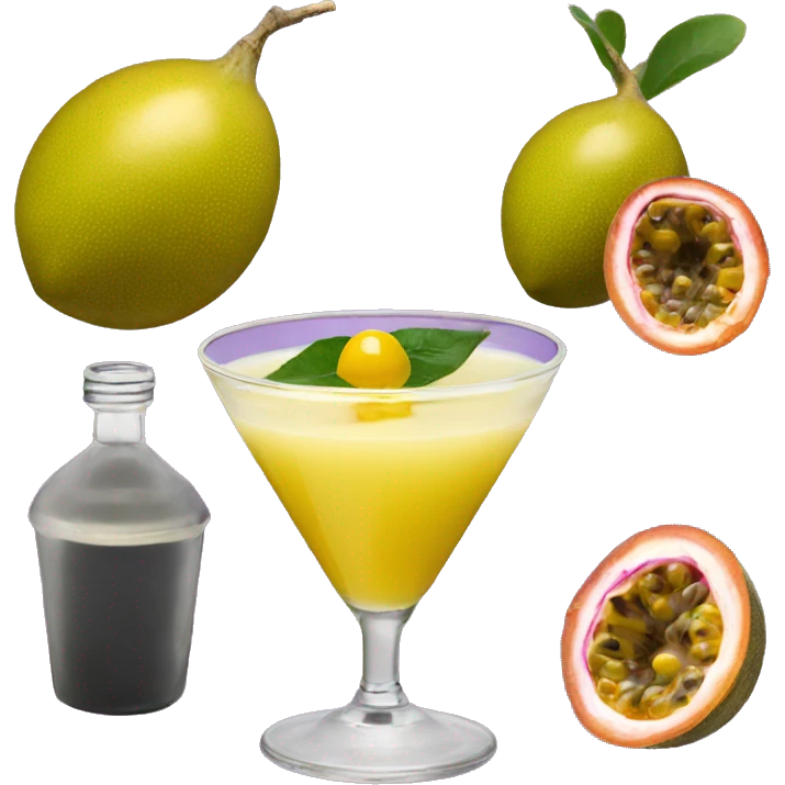 Passionfruit martini with shot of prorecco emoji