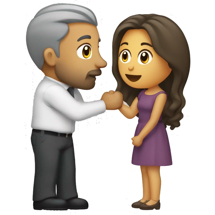 beso pareja mujer blanca pelo lacio y hombre moreno pelo crespo  emoji