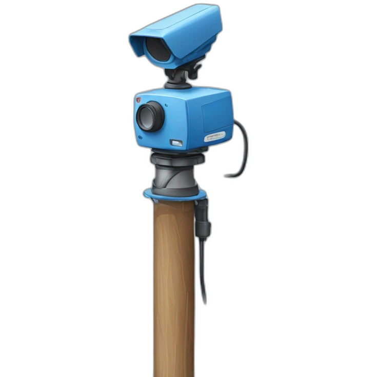 bluewroker-working-in-a-pole-with-a-monitoring-camera emoji