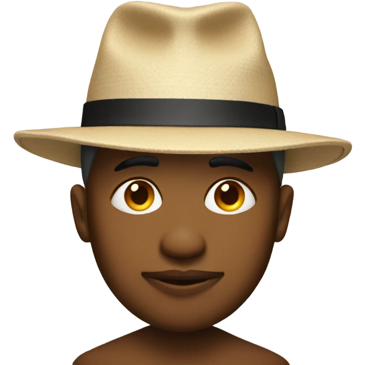 Side eye with hat emoji