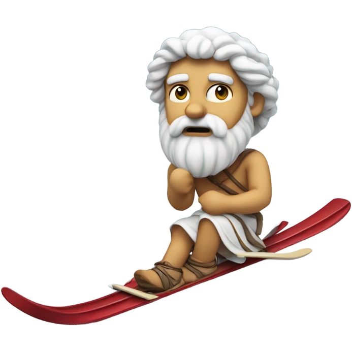 Socrates on skis emoji