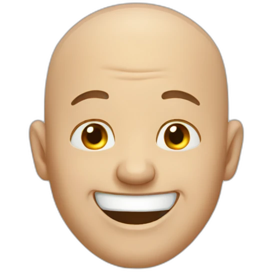 bald man laughing emoji