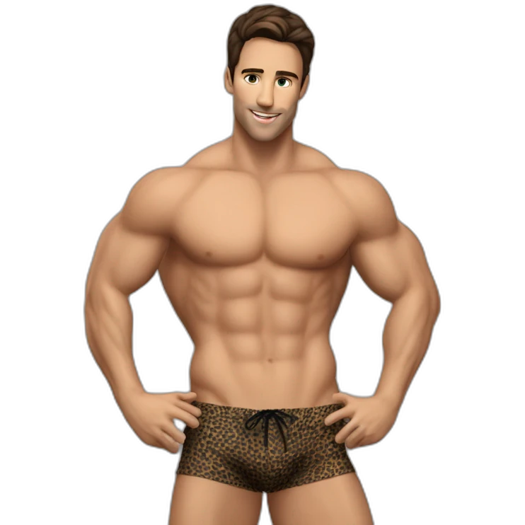 sexy-pose-very-fit-brunette-caucasian-gay-men-bikini-kiss emoji