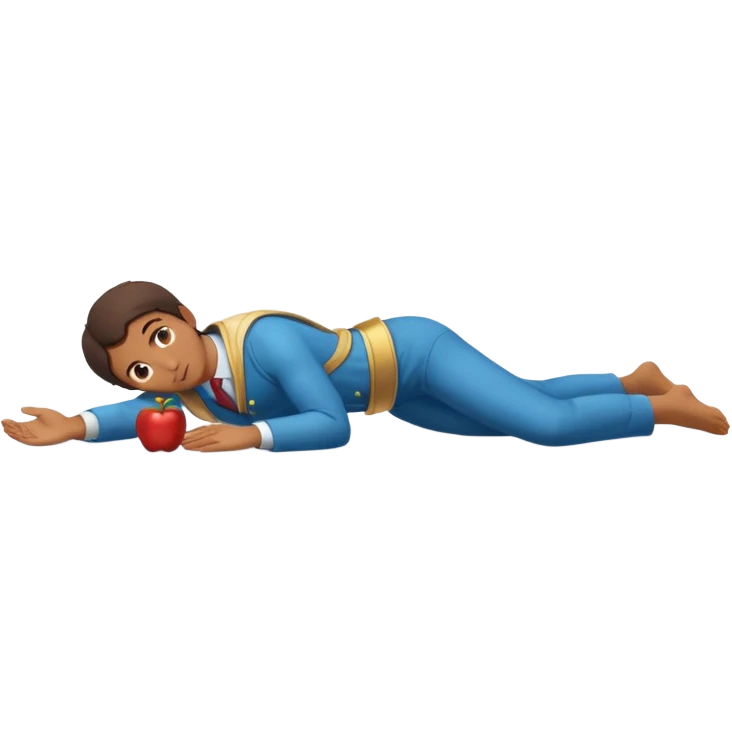 fullbody Jesus apostle in prone pose, different clothing, clear prone position, full body visible, apple emoji style emoji