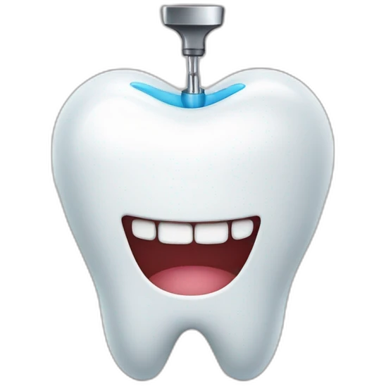 Tooth being polished emoji