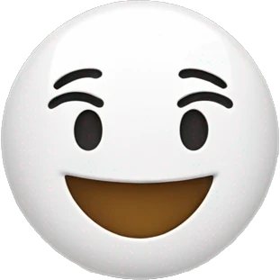 A smiling smiley face that is holding a white heart and pulling it forward as if it were forwards  emoji