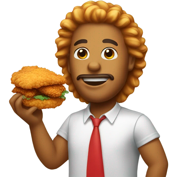 Eating fried chicken emoji