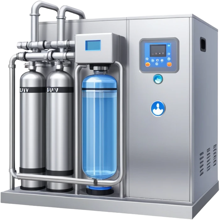 DUV water purification system with ultraviolet disinfection chamber emoji