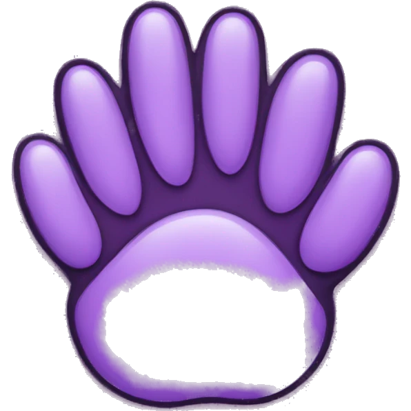 The cat's paw violet emoji