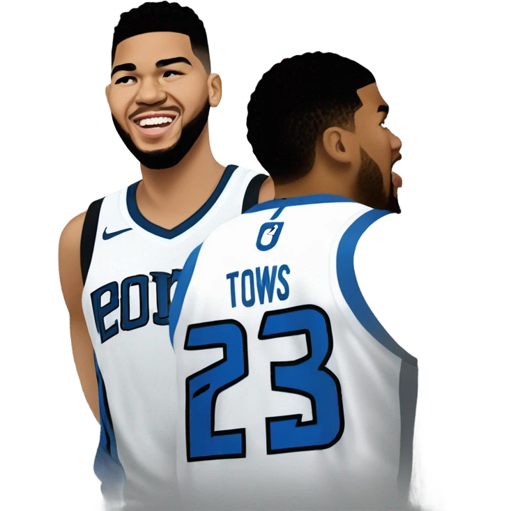 jalen brunson and Karl-Anthony towns emoji