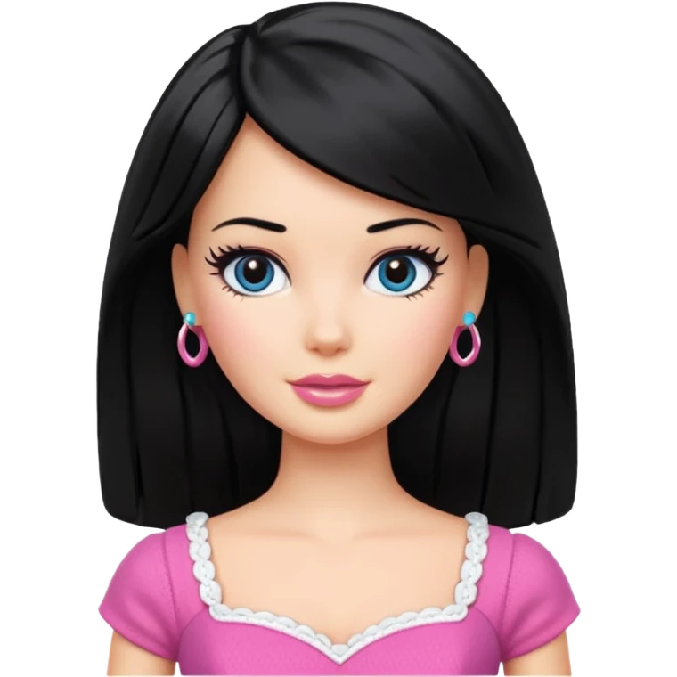 Barbie black hair emoji