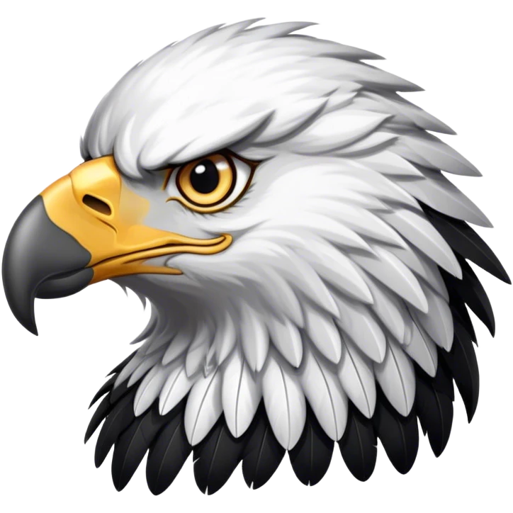 Eagle wearing black white kits emoji