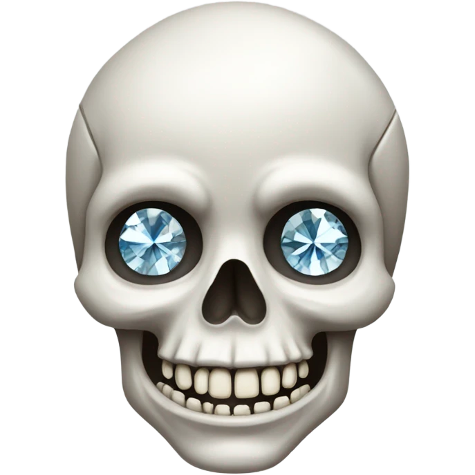 Skul with daimond teeth  emoji