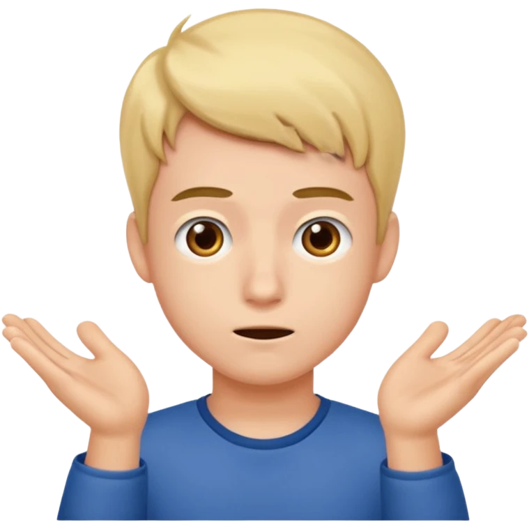student shrugging his shoulders emoji