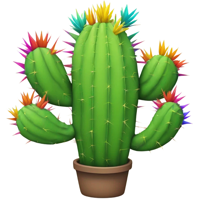 Rainbow cactus  emoji