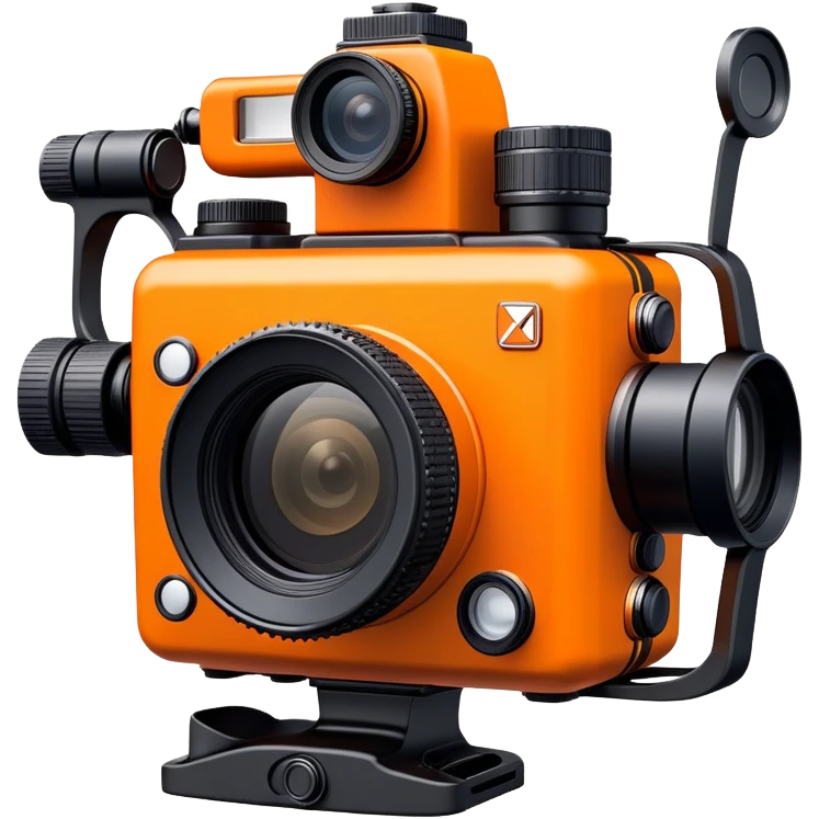 orange nikonos v camera emoji