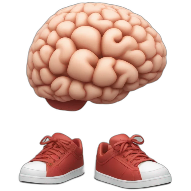 brain in a shoes of run emoji