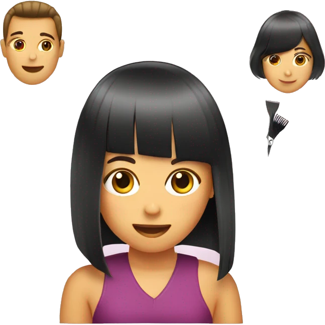 girl getting her hair cut emoji