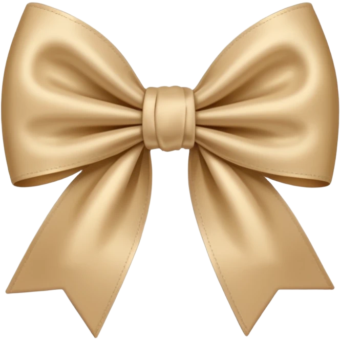 beige bow emoji