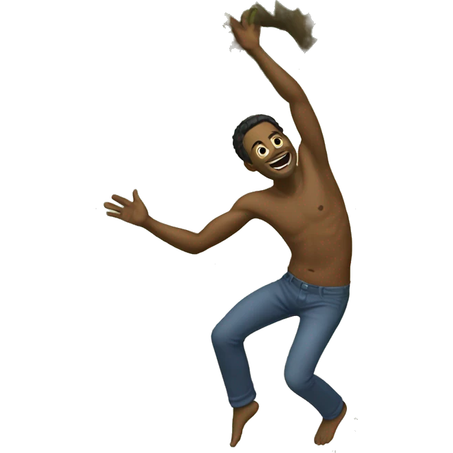 A man dancing in a tree emoji