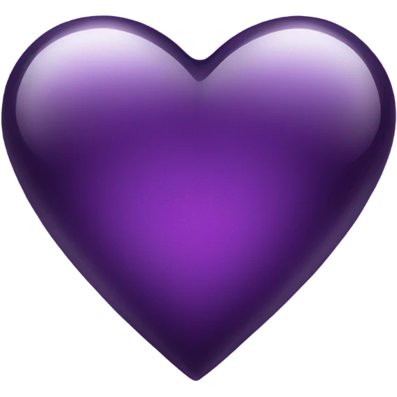 Shiny glass dark purple heart  emoji