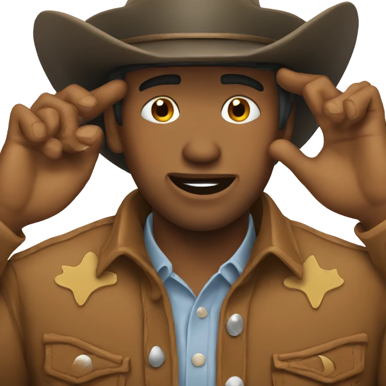 Crying cowboy emoji