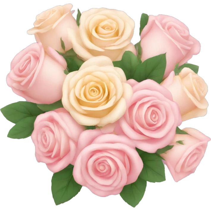 pastel rose bouquet  emoji