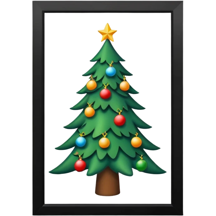 postcard christmas tree on it emoji