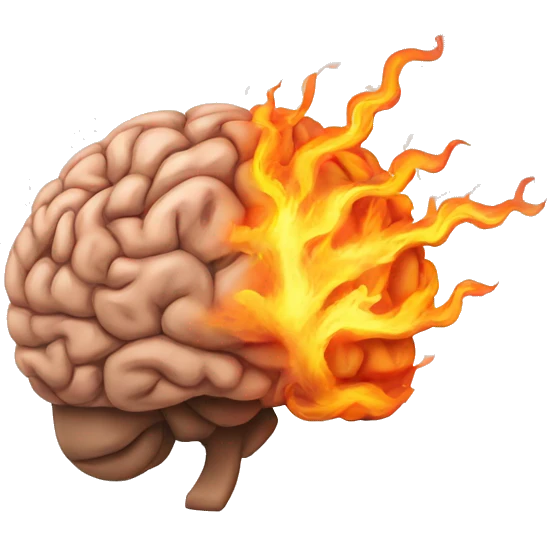 Brain on fire emoji