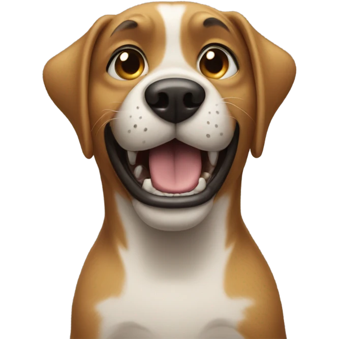 Dog sticking up middle finger  emoji