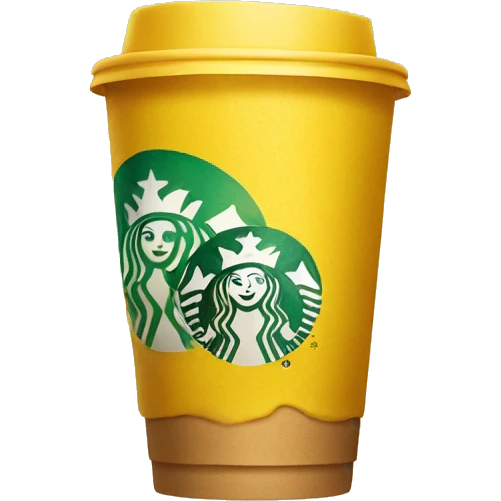 Yellow Starbucks emoji