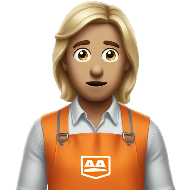 Scared Home Depot employee emoji