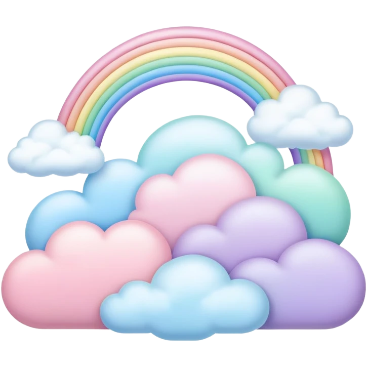  pastel rainbow easter puffy landscape  emoji