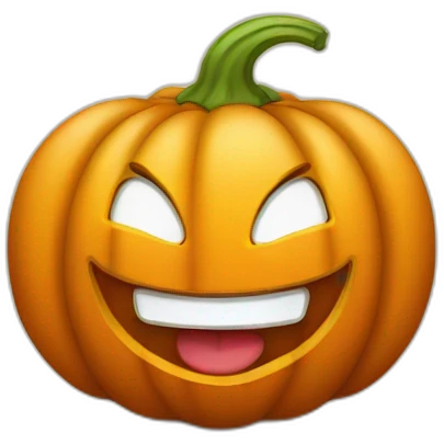 Happy pumpkin laught emoji