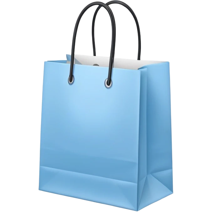 3 Light blue shopping bags emoji