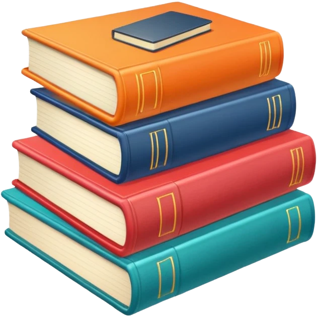 stack of textbook emoji