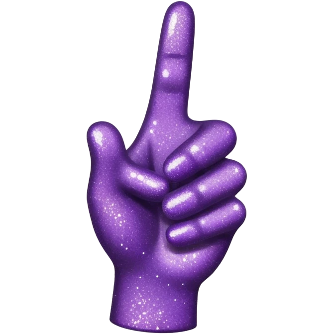 glitter purple hand thumbs up emoji