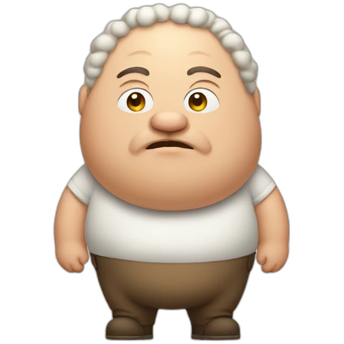 A fat man ate a sheep emoji