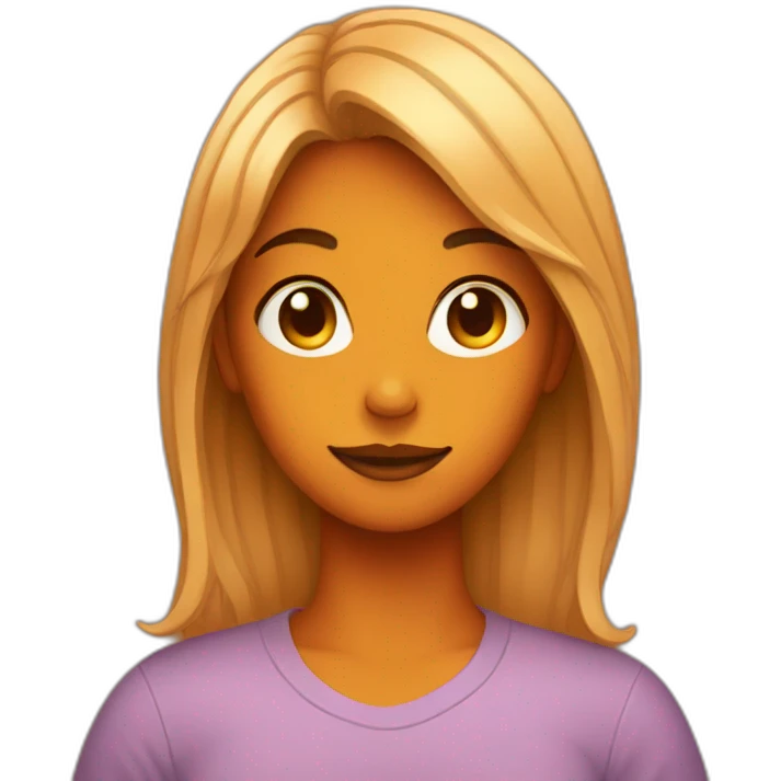trans girl with pumpkin emoji