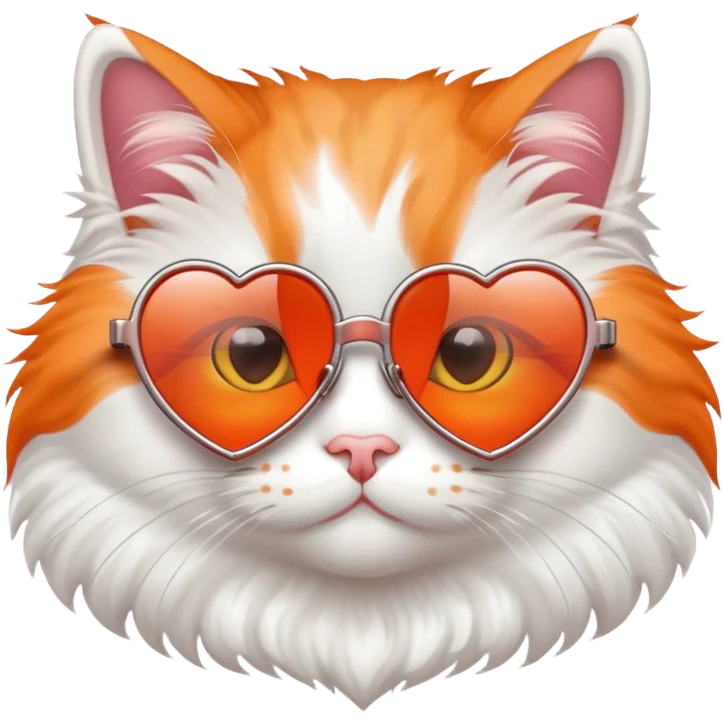 cat with heart-shaped glasses emoji