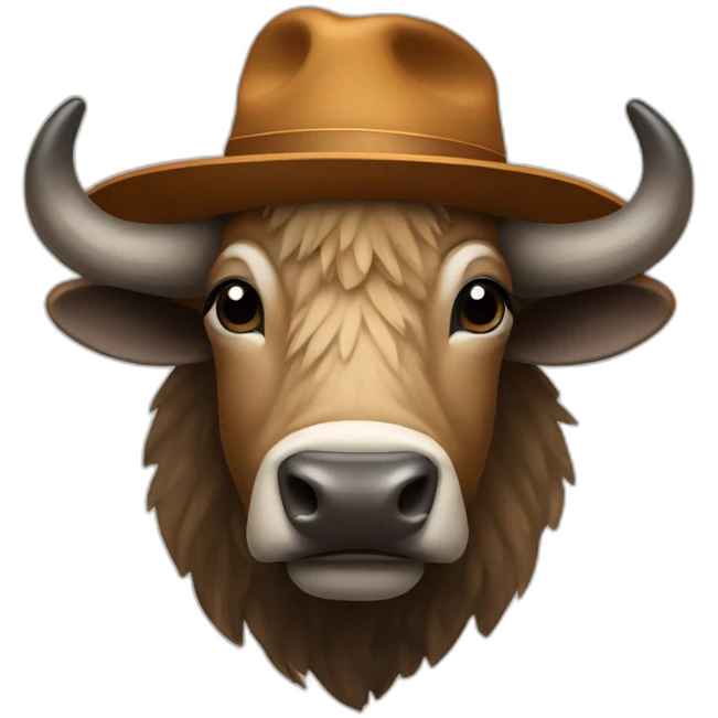 buffalo with hat emoji
