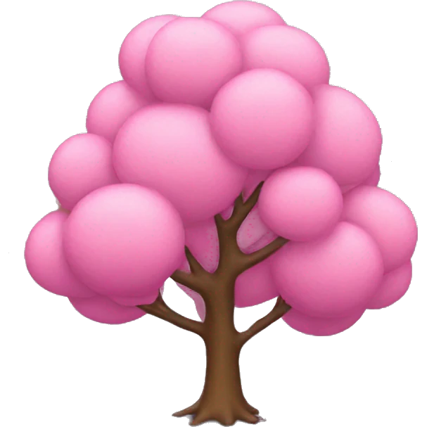 Pink tree emoji