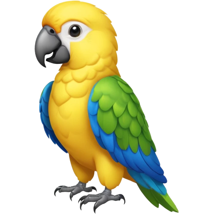 Pappagallo giallo e blu emoji
