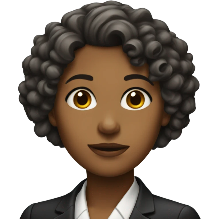 Female lawyer with curly hair emoji