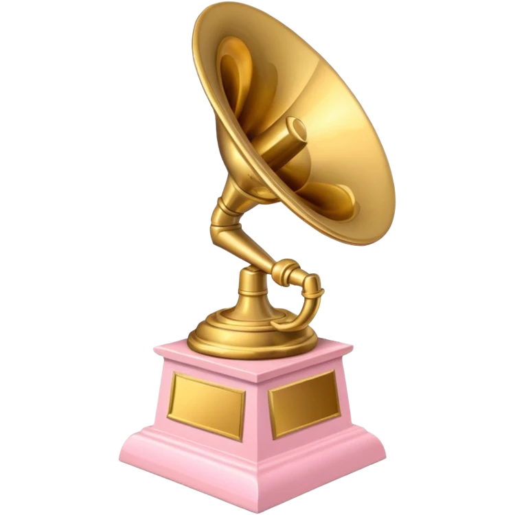light pink Grammy trophy emoji