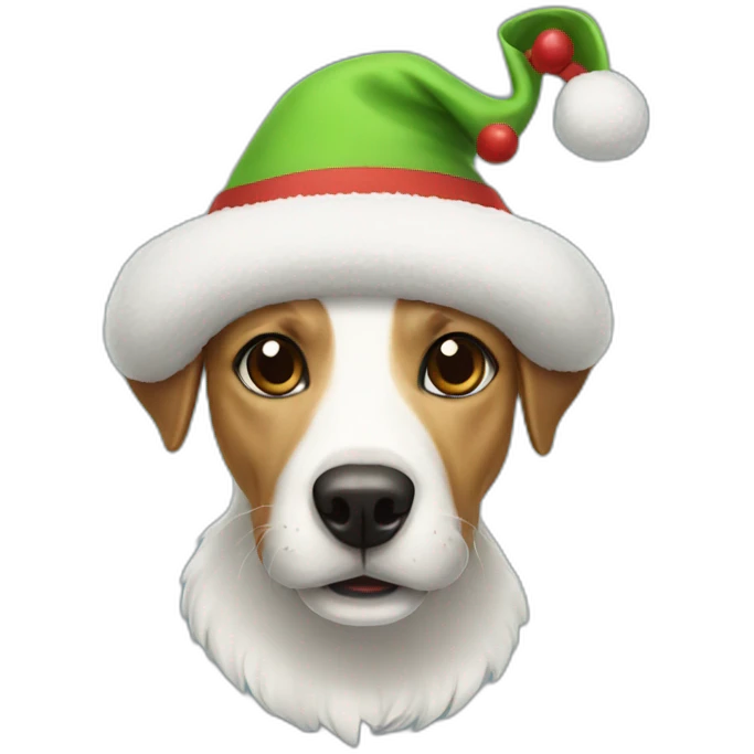 noel hat dog emoji
