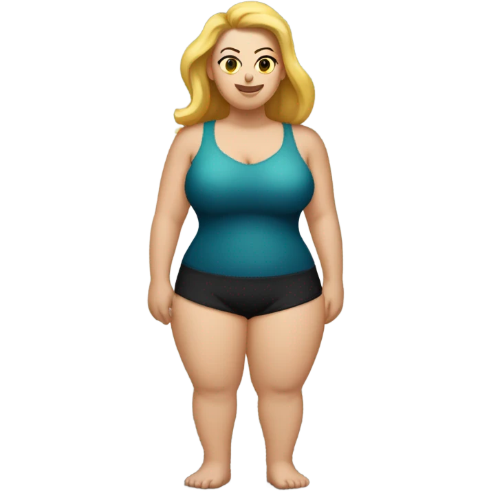 single Slim-Thicc white woman posing (hourglass figure) emoji