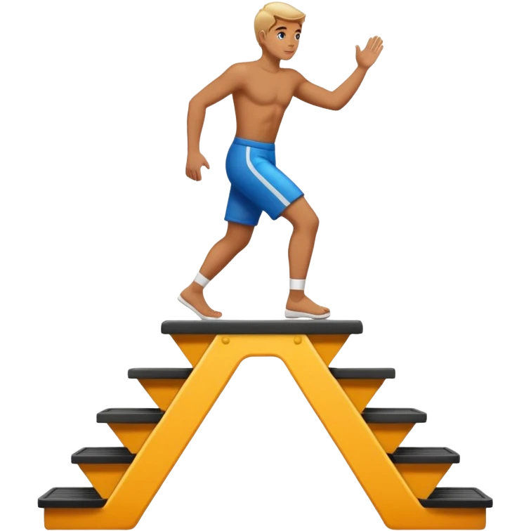 stepping up onto and down from a platform emoji