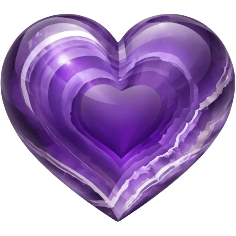 Banded Amethyst heart emoji